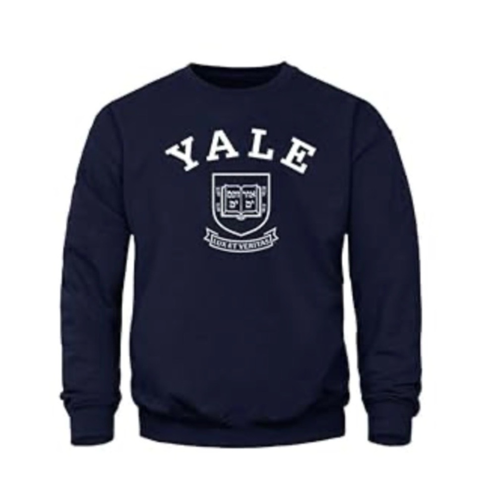 Ivysport Yale University Navy and White Crewneck Unisex Sweatshirt